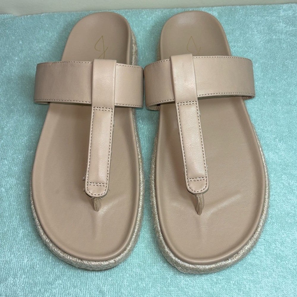 JOIE Nacho Bohemian Slip On Thong Slide Sandals Espadrille in Tan Women 10 M